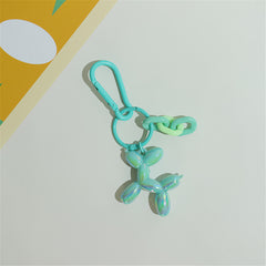 Cute Cartoon Balloon Dog Keychain - Colorful Resin Pendant