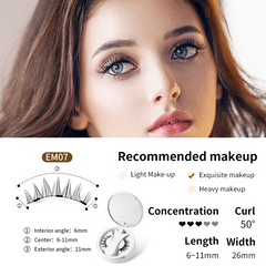 Magnetic False Eyelashes with Storage Box