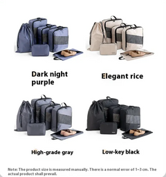 Polyester Travel Luggage Organizer 6-Piece Set