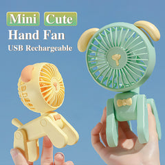 Cute Portable USB Rechargeable Handheld Fan (3 Speed)