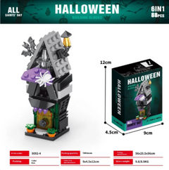 Halloween Pumpkin House Building Blocks