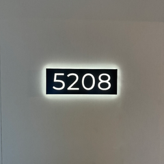 Metal Backlit Address Plaque – Custom LED House Address Sign