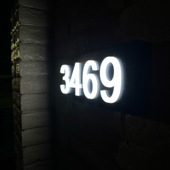3D Acrylic Backlit House Numbers – Modern LED Address Numbers for Exterior