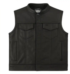 Legendary Outlaw Men's Leather Motorcycle Vest
