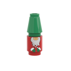 Christmas Garden Gnome - Custom Printed - Made Using LEGO® Parts