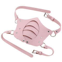 Punk Halloween Queen Multi-Layer Leather Face Mask
