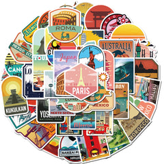 50 PCS Waterproof City Landscape Graffiti Stickers