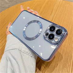 Creative Magnetic Lens Plated Phone Case