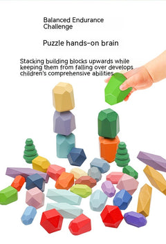 Wooden Balance Stone Building Blocks Toy