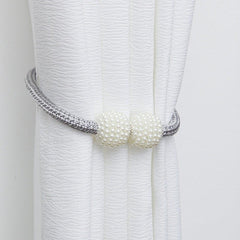 Magnets Curtains Clamps Curtain Holder Pompom Tieback Magnetic Clips Hanging Balls Tie Back Home Decoration Accessories Magnetic Curtain Tiebacks European Style Decorative Curtain Drape Tie With Strong Magnetic For Home And Office Decoration
