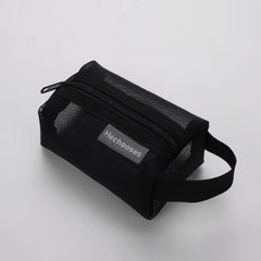 Unisex Nylon Square Mesh Makeup Case and Coin Purse