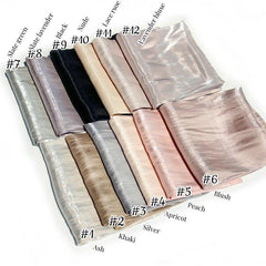 Solid Color Thin Plain Satin Long Hijab (MH051)