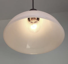 Authentic Antique Milk Glass Pendant Light | 6", 8" and 10"