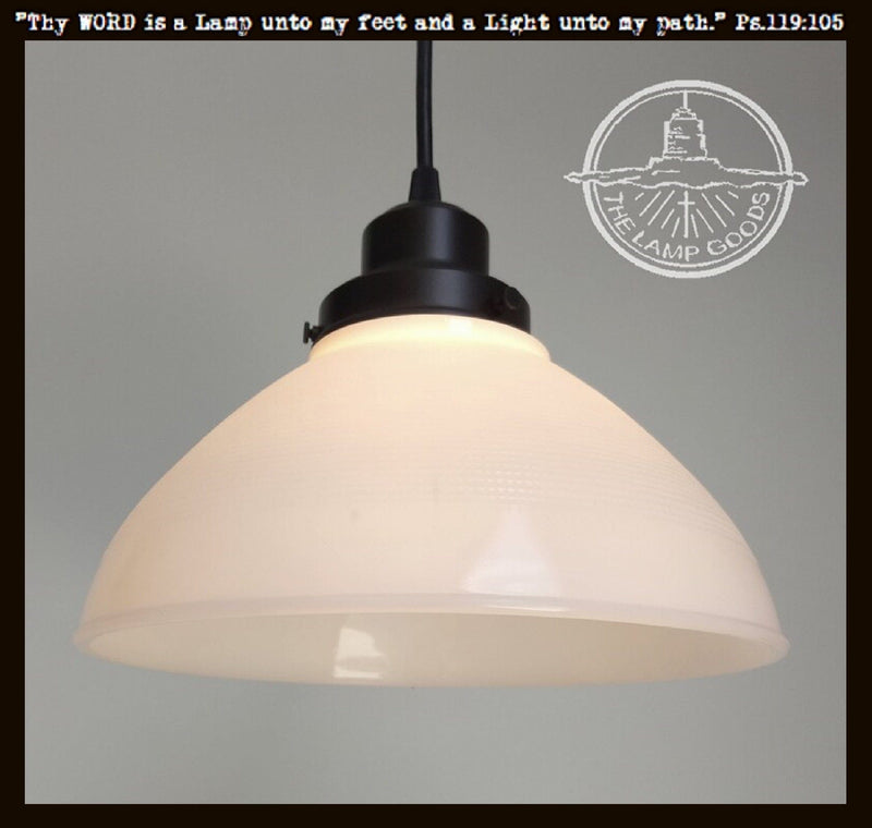 Authentic Antique Milk Glass Pendant Light | 6