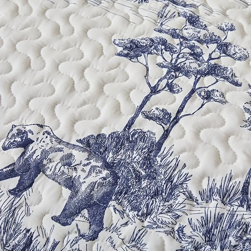 Universal Plant Print Sofa Cover Fabric Piece