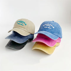 Retro Letter Baseball Caps for Kids - Spring/Summer