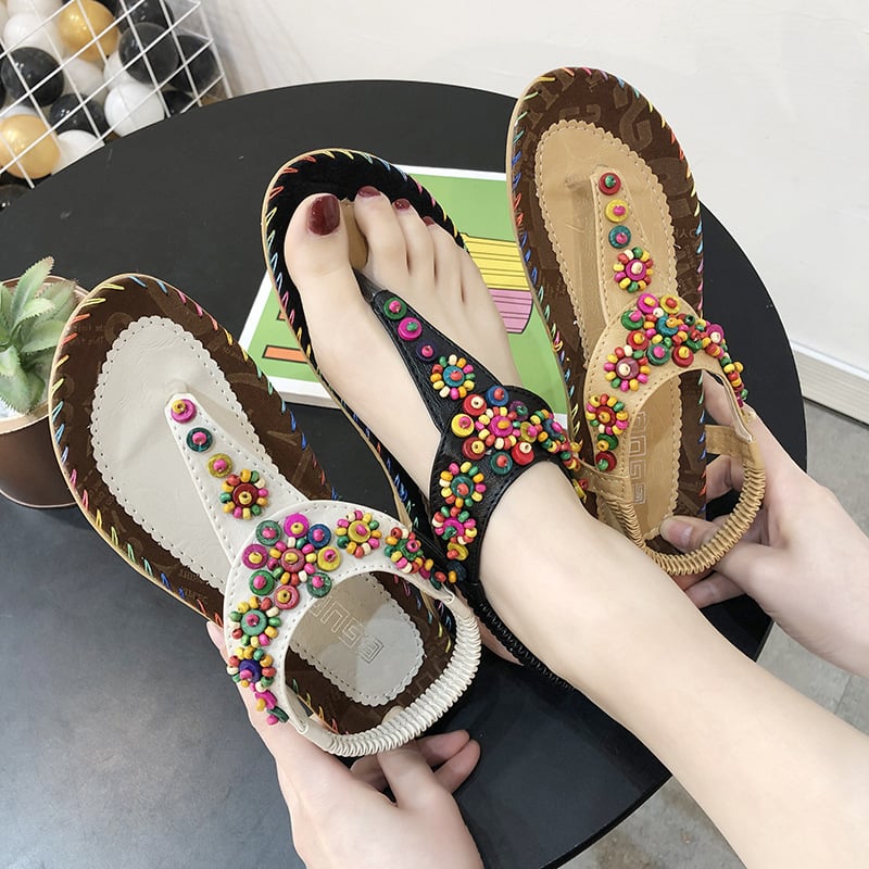 Beaded Beach Sandals for Women