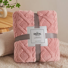 Jacquard Coral Flannel Blanket