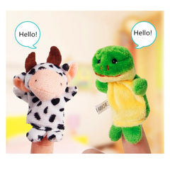 Double-Layer Animal Finger Puppets Plush Toy Set