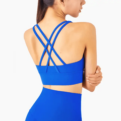 New High Quality Fabric Nylon Breathable Women Yoga Tops Bra Solid Color And Sports Wear Outdoor Exercise Clothes For Ladies