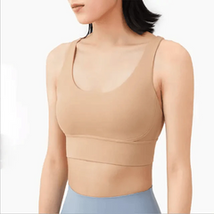 New High Quality Fabric Nylon Breathable Women Yoga Tops Bra Solid Color And Sports Wear Outdoor Exercise Clothes For Ladies