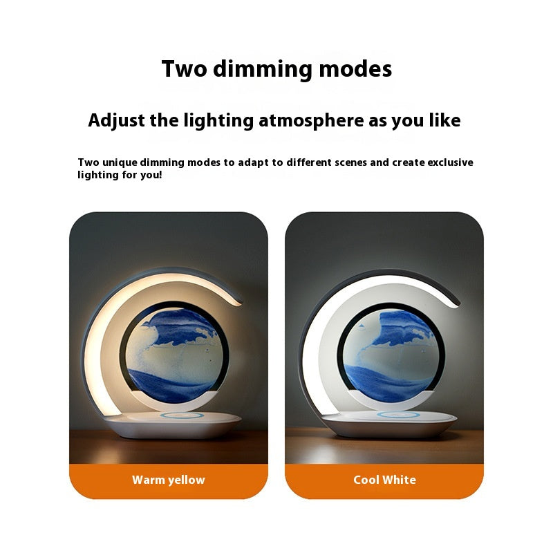 Wireless Sand Painting LED Night Light With Charger
