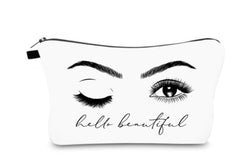 Creative Waterproof Eyelash Print Makeup Bag for Women