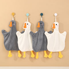 Thick Coral Fleece Double-Sided Kids' Goose Towel