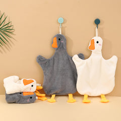 Thick Coral Fleece Double-Sided Kids' Goose Towel