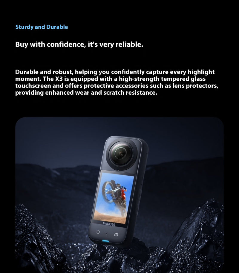 5.7K 360° Action Camera with Stabilization