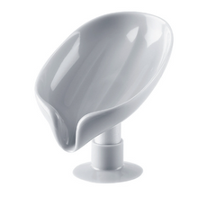 Creative Leaf-Shaped Soap Holder with Suction Stand