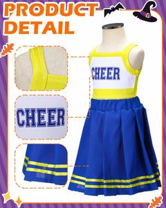 JenPen Cheerleader Dress Crop Top Skirt Bow Hair Rope Halloween Costume Size S