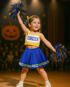 JenPen Cheerleader Dress Crop Top Skirt Bow Hair Rope Halloween Costume Size S