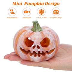 Pumpkin Shaped Fish Hideout House Tank Decor Aquarium Fish Tank Decoration
