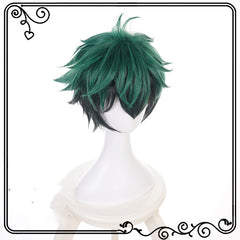 Green and Black Gradient Cosplay Wig for Deku