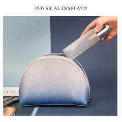 Waterproof Shell Makeup Pouch in Gradient Blue Color