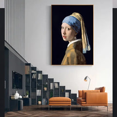 Girl With A Pearl Earring Silk Wall Art (No Frame)