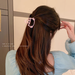 Cartoon Cute Bear Hair Clip with Cherry and Shark Design