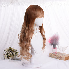 Korean Style Gray Ombre Long Wavy Wig - Wholesale