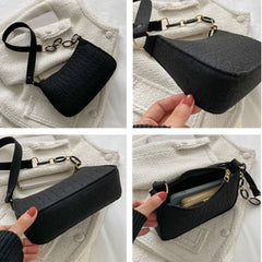 High-Quality Women's Felt Crescent Shoulder Bag