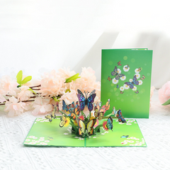 Pop-up Card With Colorful Butterflies