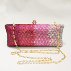 Gradient Rhinestone Evening Clutch Bag