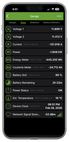 PowerMon - Bluetooth LE Advanced Battery Monitor / DC Power Meter with data logging