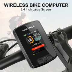 GPS Wireless Bike Computer Waterproof Bicycle Odometer Large Color LCD Screen Maps Navigation Cycling Speedometer Wired Bicycle Speedometer Waterproof Cycle Computer With Backlight LCD Display Automatic Sleep