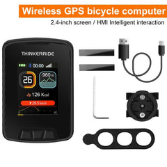 GPS Wireless Bike Computer Waterproof Bicycle Odometer Large Color LCD Screen Maps Navigation Cycling Speedometer Wired Bicycle Speedometer Waterproof Cycle Computer With Backlight LCD Display Automatic Sleep