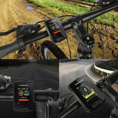 GPS Wireless Bike Computer Waterproof Bicycle Odometer Large Color LCD Screen Maps Navigation Cycling Speedometer Wired Bicycle Speedometer Waterproof Cycle Computer With Backlight LCD Display Automatic Sleep