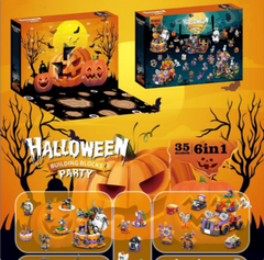 Halloween Pumpkin House Building Blocks