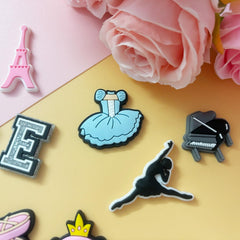 PVC Shoe Charms for Clog Sandals, USA Flag, Dancing, Cheerleading, DIY Shoe Decoration Charms, Party Favor