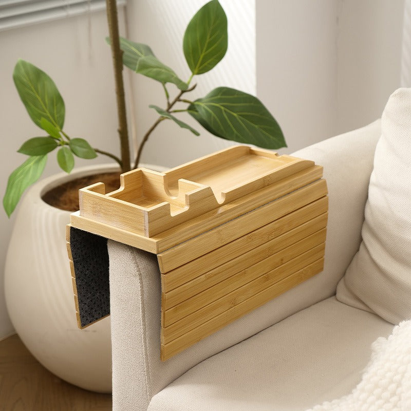 Wooden Magnetic Removable Sofa Tray
