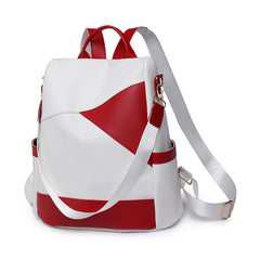 Stylish Color-Block Backpack for Travel and Daily Use